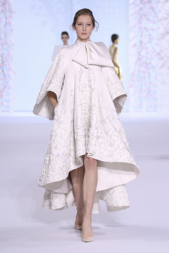 PARIS, FRANCE - JULY 10: A model walks the runway during the Ralph & Russo show as part of Paris Fashion Week - Haute Couture Fall/Winter 2014-2015 at Pavillon Cambon Capucines on July 10, 2014 in Paris, France. (Photo by Richard Bord/Getty Images)